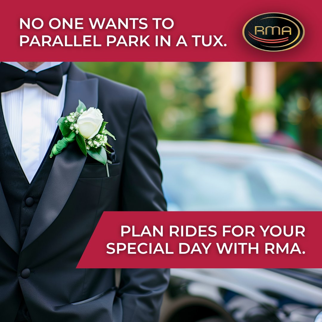 Your special day deserves more than just a ride — it deserves an experience. Learn more at rmalimo.com.

#RMAWorldwide #CorporateTransportation #BusinessClass #Professional #Chauffeur #Transportation #EveryRideCounts