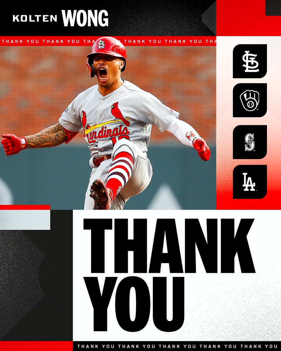 MLB's tweet image. Kolten Wong has announced his retirement after 11 seasons spent with the Cardinals, Brewers, Mariners and Dodgers. He was a Gold Glove Award winner in 2019 and 2020.