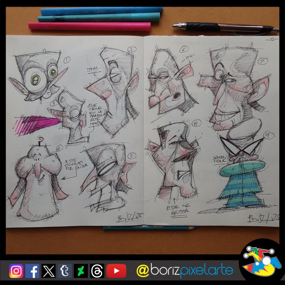 borizpixelarte's tweet image. Sketchbook 2112 #art #artist #markers #illustration #artwork #happy #sketch #beautiful #love #cartoon #drawing #dream #design #comics #digitalart #characterdesign #illustrator #instaart #painting #watercolor #creative #ink #dark #crazy #fun #work #cool #comicartist #wip