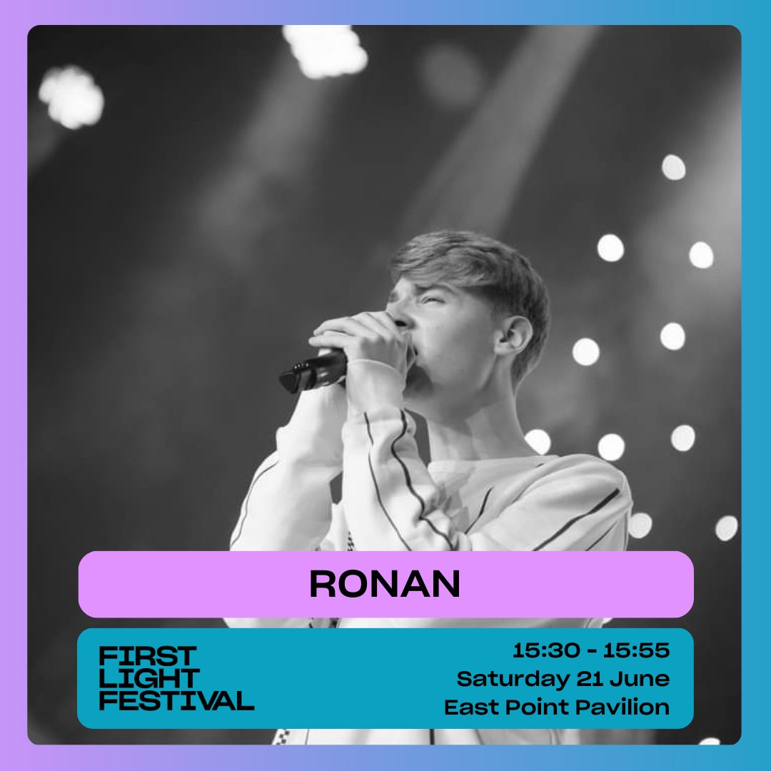 Ronan Williams Music 🎶 (@music_ronan) on Twitter photo Very excited to announce that I'll be performing at <a href="/FirstLight_Fest/">First Light Festival</a> again this year , you can find me at East Point pavillion on 21st June Very excited to announce that I'll be performing at <a href="/FirstLight_Fest/">First Light Festival</a> again this year , you can find me at East Point pavillion on 21st June
