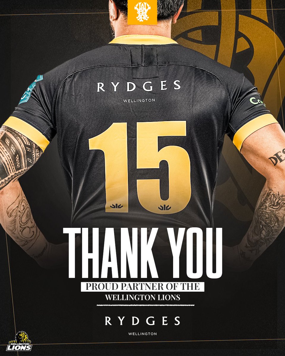RYDGES REJOINS LIONS AS 2025 JERSEY PARTNER

After a successful 2024 season, Rydges will once again be featured on the number 15 jersey...

tinyurl.com/99frp2xv