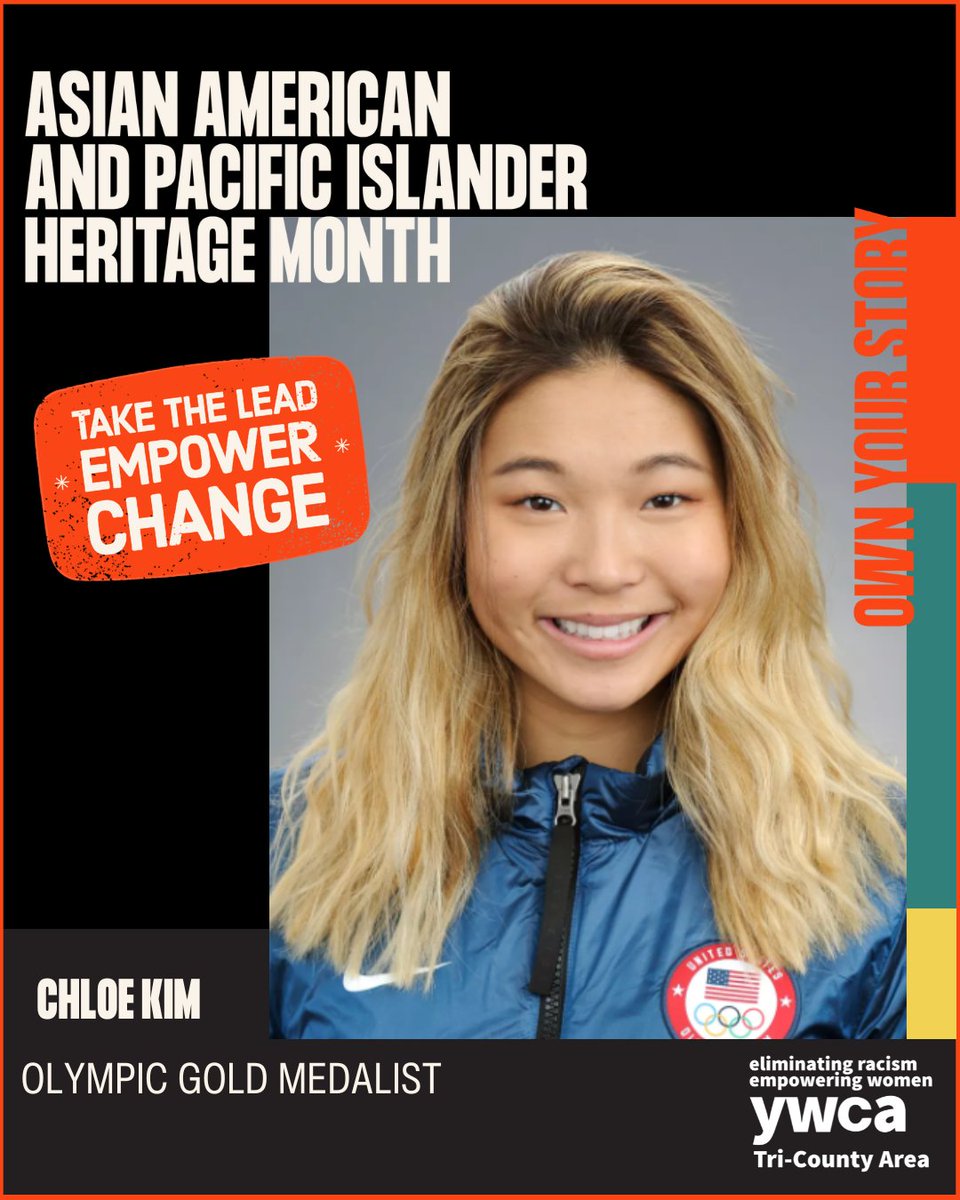 This #AAPIHeritageMonth, we’re celebrating the fierce, fearless, and phenomenal Chloe Kim — the youngest woman to win an Olympic snowboarding gold medal and a proud Korean American breaking barriers on and off the slope 🏂 #ONEYWCA