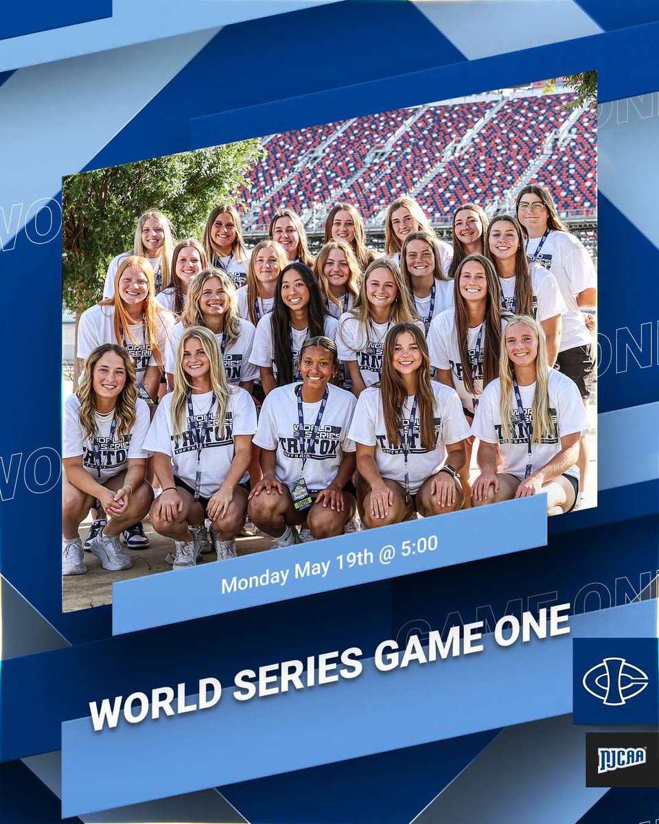 Iowa Central Tritons Softball (@icccsoftball) on Twitter photo ๐๐๐๐๐ ๐๐จ๐๐ญ๐๐๐ฅ๐ฅ ๐๐จ๐ซ๐ฅ๐ ๐๐๐ซ๐ข๐๐ฌ ๐๐๐๐ ๐๐๐!
๐๐ก๐๐๐๐๐ โ๐ ๐ฆ๐๐:
๐ : #10 ICCC vs #7 PIMA
โ๏ธ: 5:00 pm CST
๐: CHOCCOLOCCO Park, Oxford Alabama
๐บ: njcaa.org/network/live
๐: Gamechanger
#RTR #tritonsoftball #weareIC
#njcaasoftballworldseries ๐๐๐๐๐ ๐๐จ๐๐ญ๐๐๐ฅ๐ฅ ๐๐จ๐ซ๐ฅ๐ ๐๐๐ซ๐ข๐๐ฌ ๐๐๐๐ ๐๐๐!
๐๐ก๐๐๐๐๐ โ๐ ๐ฆ๐๐:
๐ : #10 ICCC vs #7 PIMA
โ๏ธ: 5:00 pm CST
๐: CHOCCOLOCCO Park, Oxford Alabama
๐บ: njcaa.org/network/live
๐: Gamechanger
#RTR #tritonsoftball #weareIC
#njcaasoftballworldseries