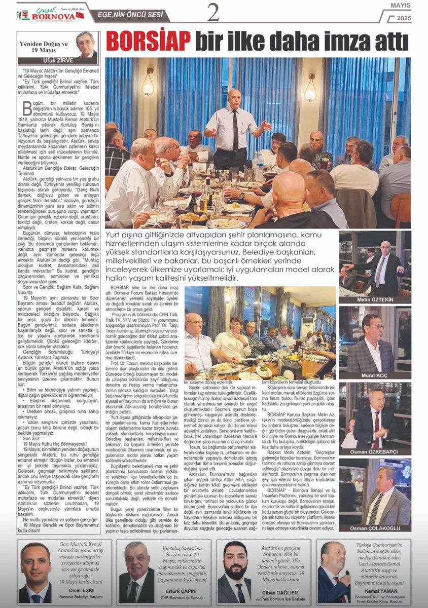 Bornova’nın 2 aydınını dinlemek şansı varmış. Bravo BORSİAP