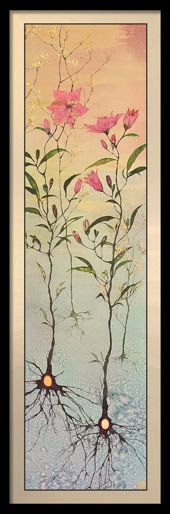 GDunnArt's tweet image. Neurons with Lilies, from this year's Floral Neuron series of three reflective prints.
shorturl.at/wKxBi
#brain #brainart #floral #floralart #gardenart #neuron #neuroart #psychedelic #artprint #art #print #wallcovering #asianart