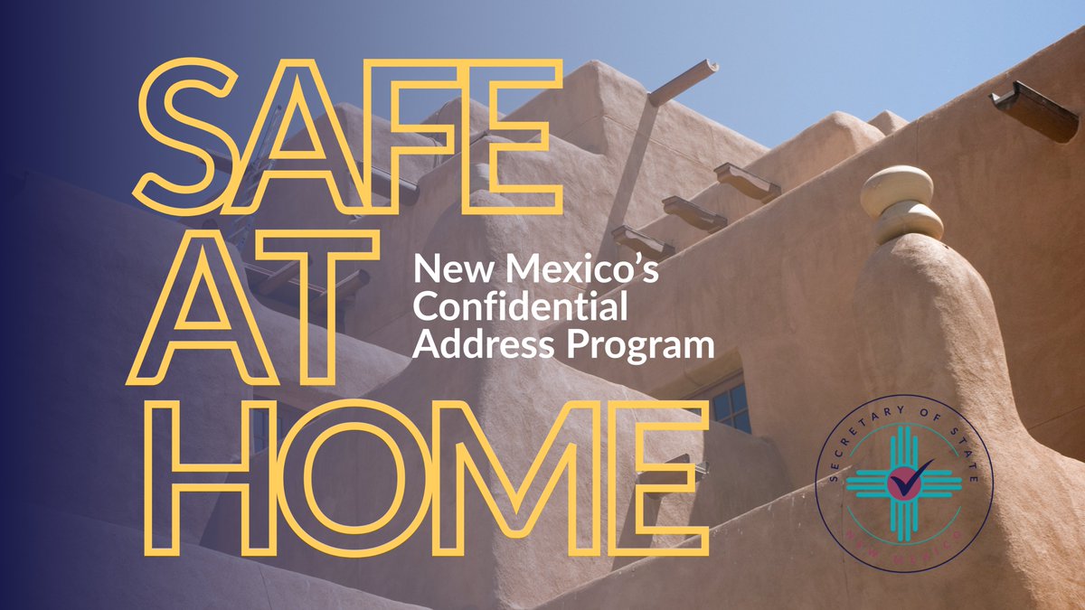 Our Safe at Home program is designed to protect survivors of domestic violence, sexual assault, stalking, &amp; other crimes by providing them with an alternate mailing address kept out of public records. Visit sos.nm.gov/safe-at-home for more information.