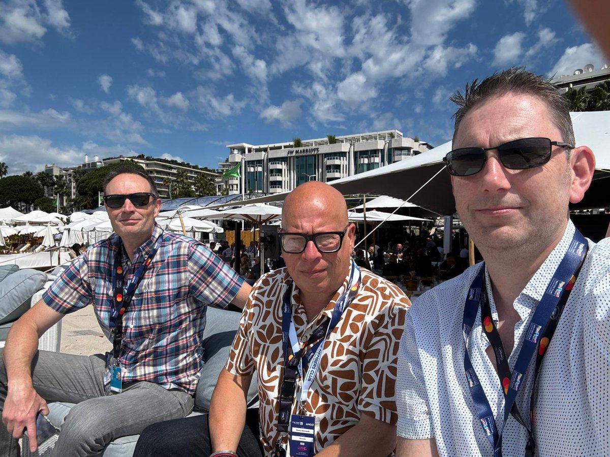 1DannySimmonds's tweet photo. Great few days in Cannes with @ElstreeStudios #Cannes2025 #CannesFilmFestival2025 https://t.co/rPQda8cqrO