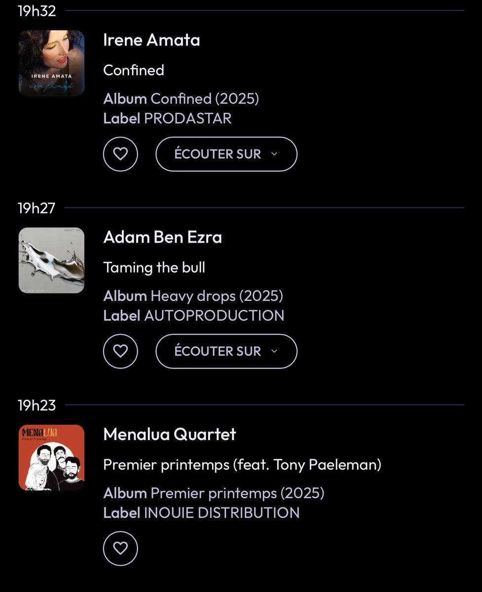 MoctarKane's tweet photo. #JazzAFip ce soir entre sirènes au micro, « ode à la sororité » et Irene (Amata).
GirlsPower! Vous avez encore déconfiné la #musique!
Ceci dit, bel enchaînement entre Premier printemps du Menalua Quartet, Taming the bull d’Adam Ben Ezra et Confined d’Irene Amata. https://t.co/HMbcKlMaOM