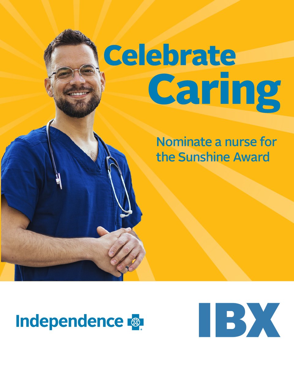 105.3 WDAS (@wdasfm) on Twitter photo Spread the word! <a href="/IBX/">Independence Blue Cross</a> is recognizing nurses who go above and beyond. Show appreciation for a special nurse by submitting a nomination for the Sunshine Award at ibx.com/nurses by May 31. #CelebrateCaring Spread the word! <a href="/IBX/">Independence Blue Cross</a> is recognizing nurses who go above and beyond. Show appreciation for a special nurse by submitting a nomination for the Sunshine Award at ibx.com/nurses by May 31. #CelebrateCaring