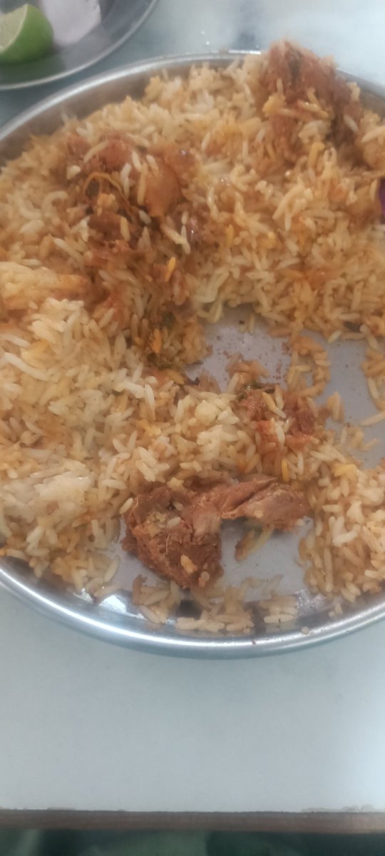 iqbalkhan490's tweet photo. Too much meat is raw. And there is too much oil in the biryani. Khaja hotel PVNR piller no  245 and 256 And there is a lot of dirt. The Food Safety Department is requested to Took strict action   I have table ordered  2 plates and a single. Abi, my stomach hurts. And pay 280 rupees. @cfs_telangana 
@fssaiindia  @AFCGHMC