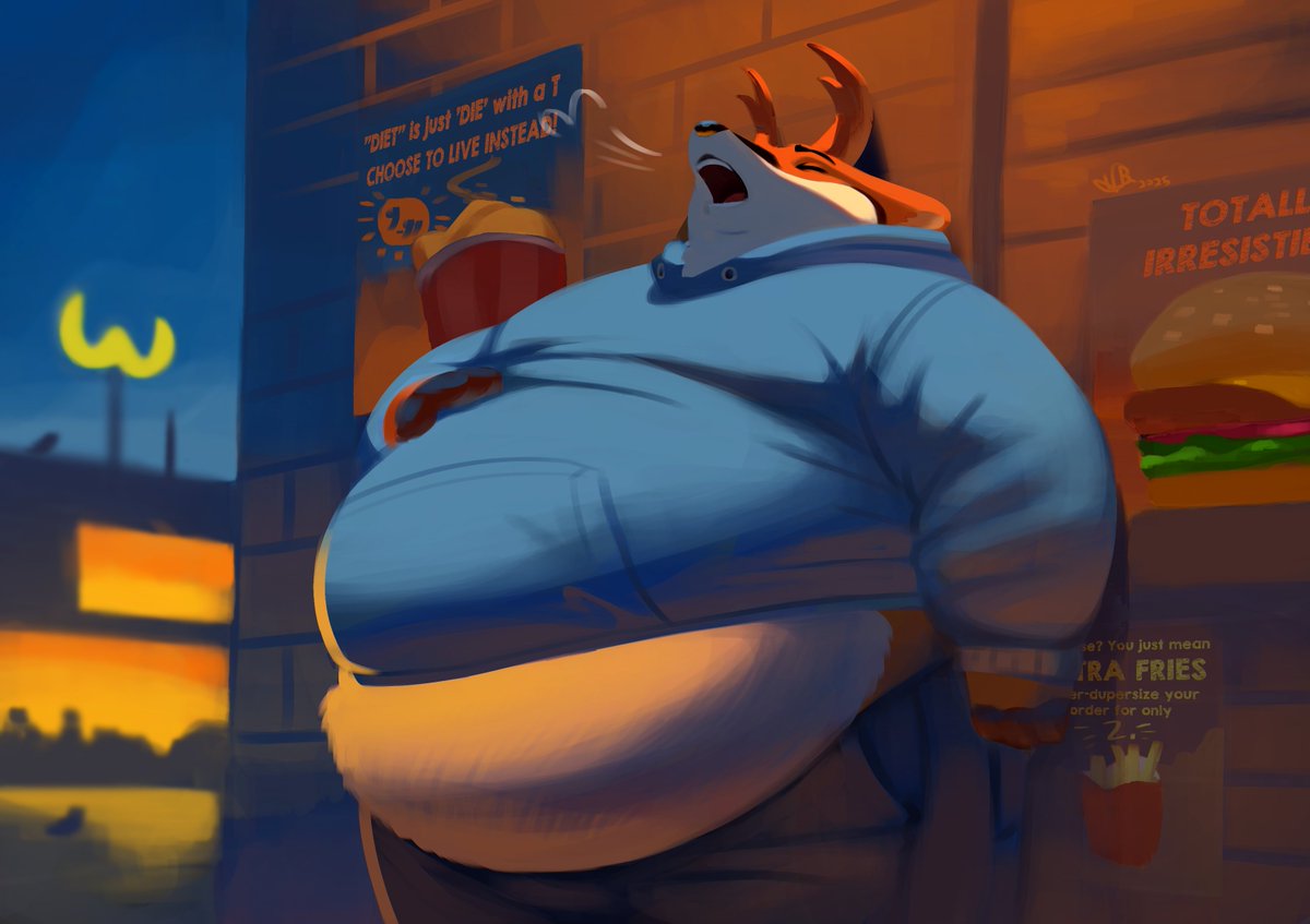 Luke the Fattienite (@fattydragonite) on Twitter photo Belated birthday piece for <a href="/glacialtalon/">glacialtalon.bsky.social 🦋</a> and their pronghorn character Dylan
Has he stuffed himself to the brim? Or is he trying (in vain) to work it off? It is up to you! Belated birthday piece for <a href="/glacialtalon/">glacialtalon.bsky.social 🦋</a> and their pronghorn character Dylan
Has he stuffed himself to the brim? Or is he trying (in vain) to work it off? It is up to you!