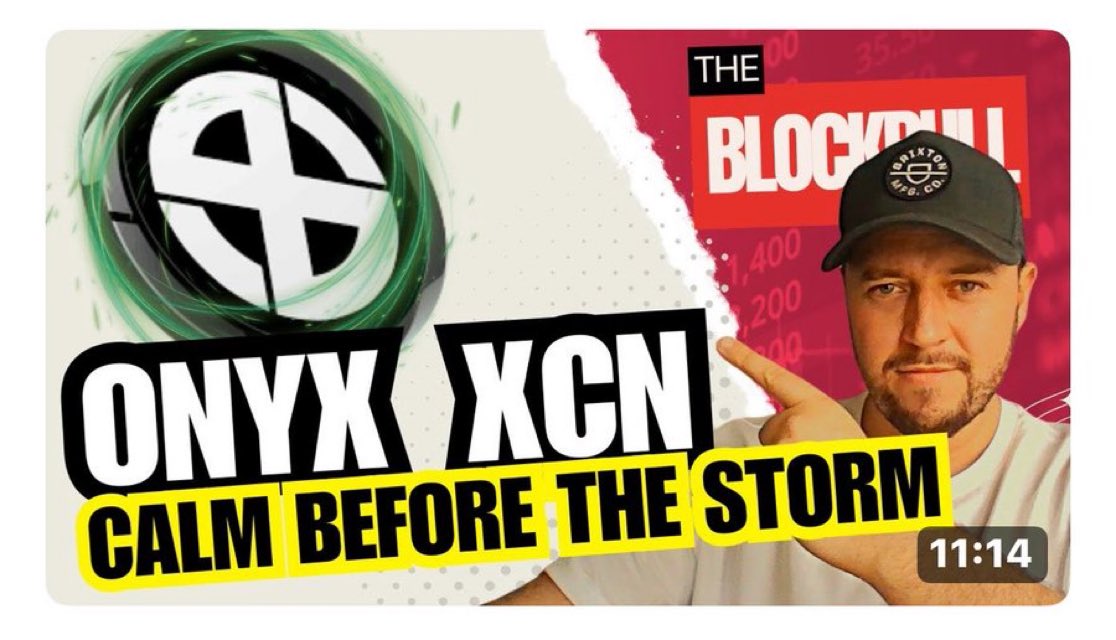 TtheBlockBull's tweet photo. Onyx $XCN 💥💥

Today’s video: 
https://t.co/ByvX7bItz0 https://t.co/uOK1sHS8fx