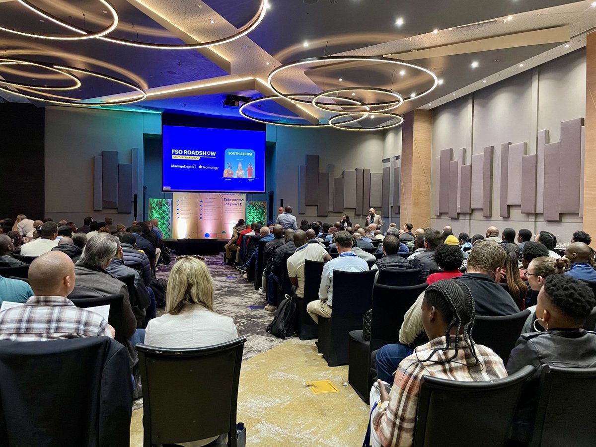 ME_ITOM's tweet image. We’ve wrapped up the first leg of our #FSORoadshow in Pretoria 🇿🇦

 Insightful sessions, vibrant conversations, and a fantastic crowd made it a day to remember.

Big thanks to all who joined! Next stop: Cape Town 🚏

 #ManageEngine  #ITOM #Observability