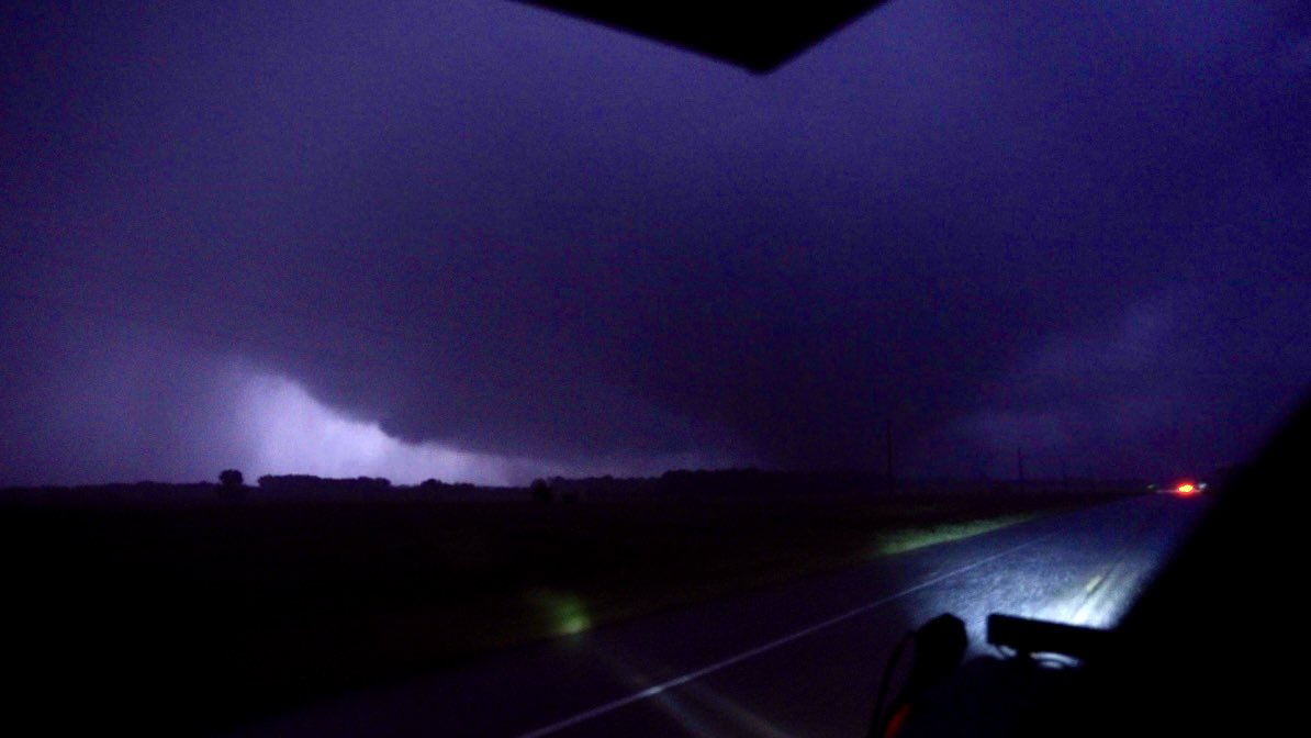 A few processed stills of the Sylvia tornado from last night.