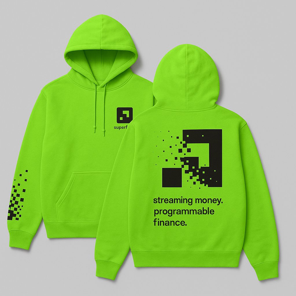 Aalamsy77's tweet photo. Streaming style meets programmable design ⚡️⚡️

Inspired by the modular power of @Superfluid_HQ, this hoodie fuses minimalism, motion, and the magic of onchain money.
Built for builders, worn by believers.

@Superfluid_HQ 
#SuperfluidMerch #Web3Fashion #OnchainStyle https://t.co/laOaw9YtkJ