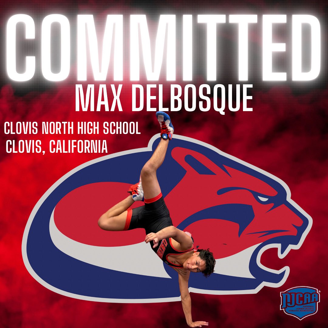 🚨 Big Commitment Alert🚨
Max wrestled at Clovis North High School in Clovis, California. Max was a 2x Doc B medalist and a California state medalist. Let’s give a warm welcome to Max DelBosque as he joins the Clackamas Family. 
#COE #ClackU
