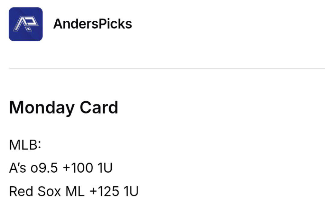 allcappersfreee's tweet image. #anderspicks
#mrbigbets