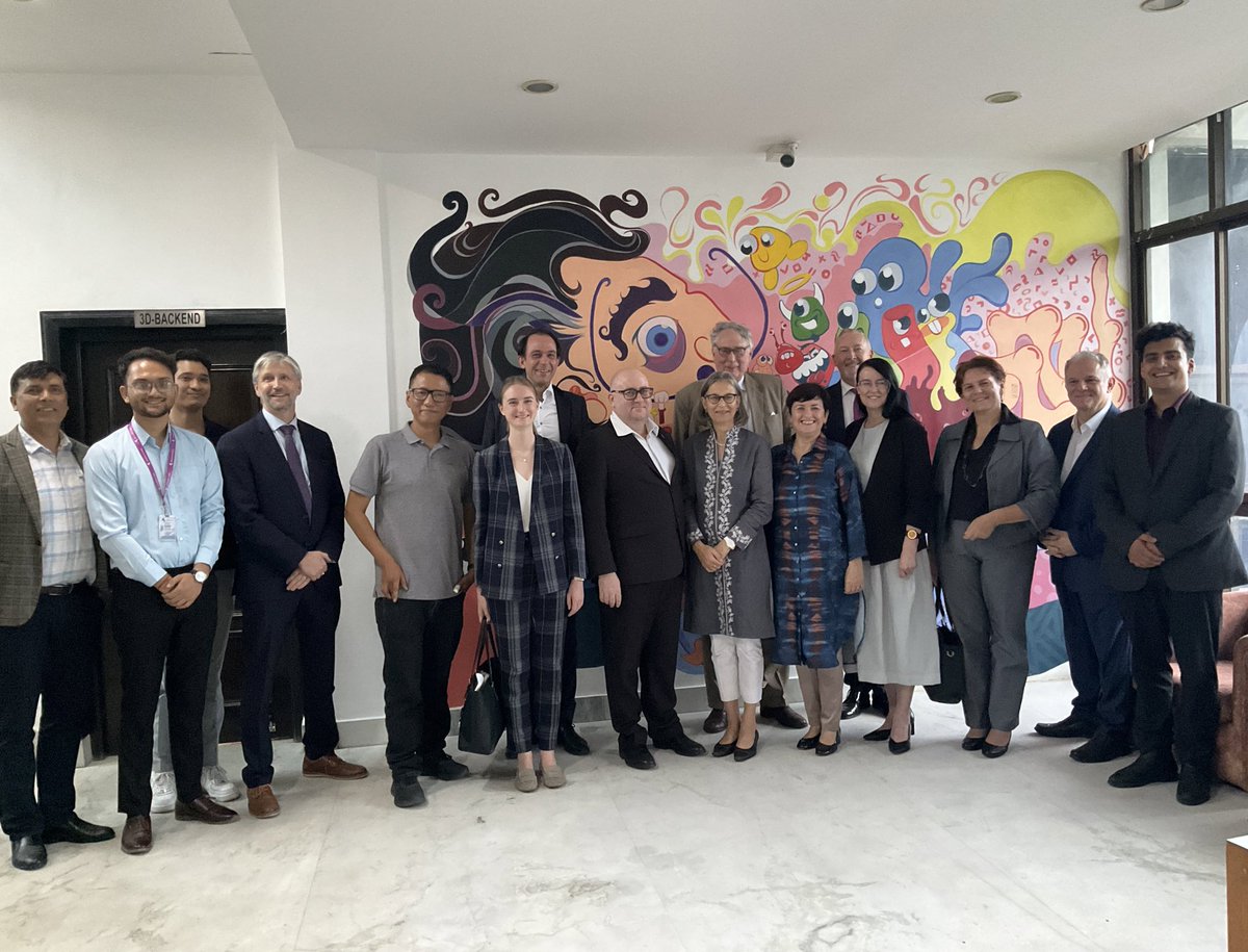 EUinNepal's tweet photo. EU Ambassadors dove into Nepal’s creative engine: 🎬 Incessant Rain Studios. From Kathmandu to global screens, this VFX powerhouse proves that 🇳🇵 stories matter. We believe in creativity as a force for growth, identity &amp; soft power. #EUinNepal #IncessantRain @EUAmbNepal https://t.co/CptJyUSqbJ