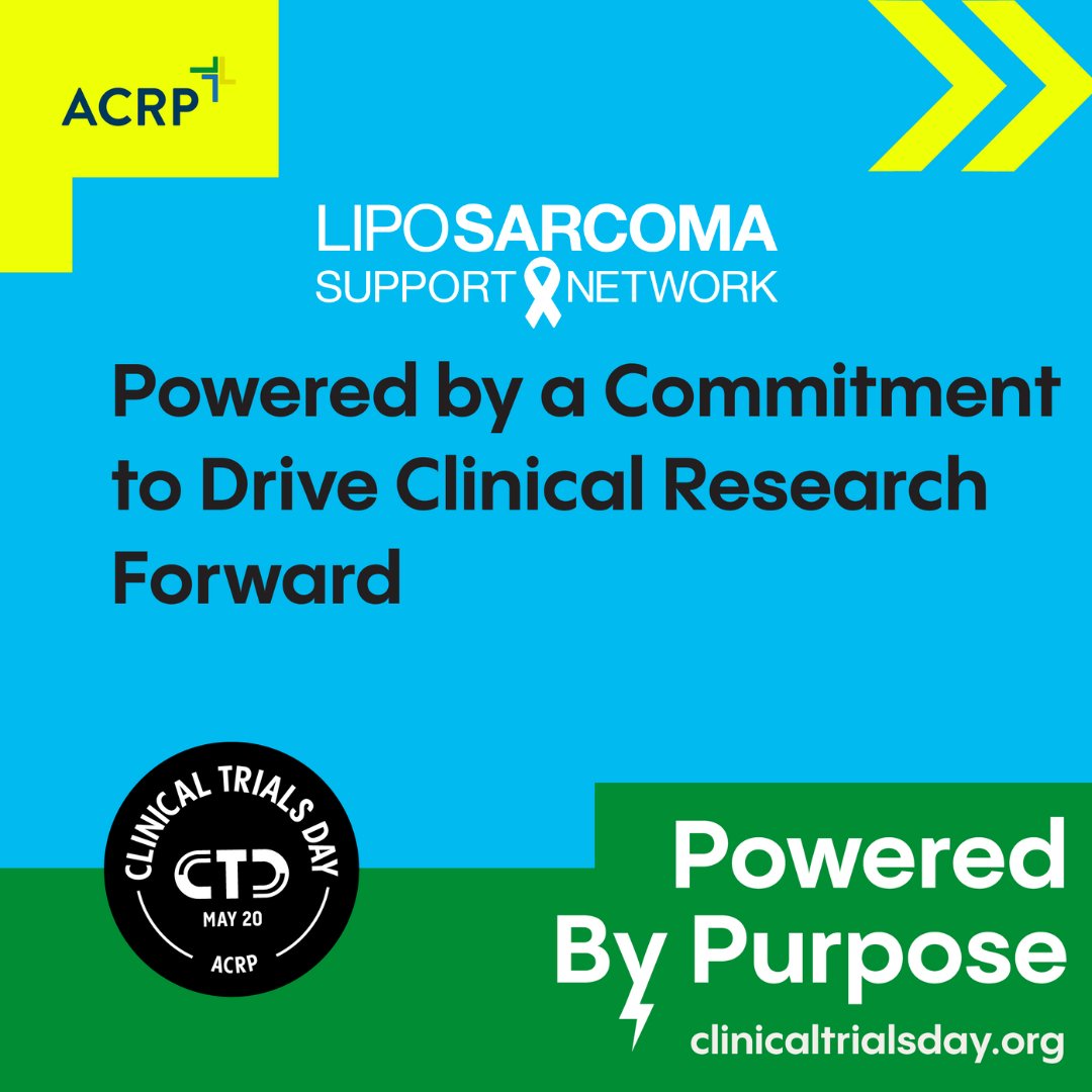 Liposarcoma Support Network (@liposarcoma_sn) on Twitter photo Happy #ClinicalTrialsDay! At the LSN, we’re powered by purpose—advocating for access, supporting trial awareness, & helping patients navigate their options. Clinical trials don’t just advance science—they offer real people real hope. #clinicaltrialsawareness #LIPOsupport <a href="/ACRPDC/">ACRP - Assoc. of Clinical Research Profession</a> Happy #ClinicalTrialsDay! At the LSN, we’re powered by purpose—advocating for access, supporting trial awareness, & helping patients navigate their options. Clinical trials don’t just advance science—they offer real people real hope. #clinicaltrialsawareness #LIPOsupport <a href="/ACRPDC/">ACRP - Assoc. of Clinical Research Profession</a>