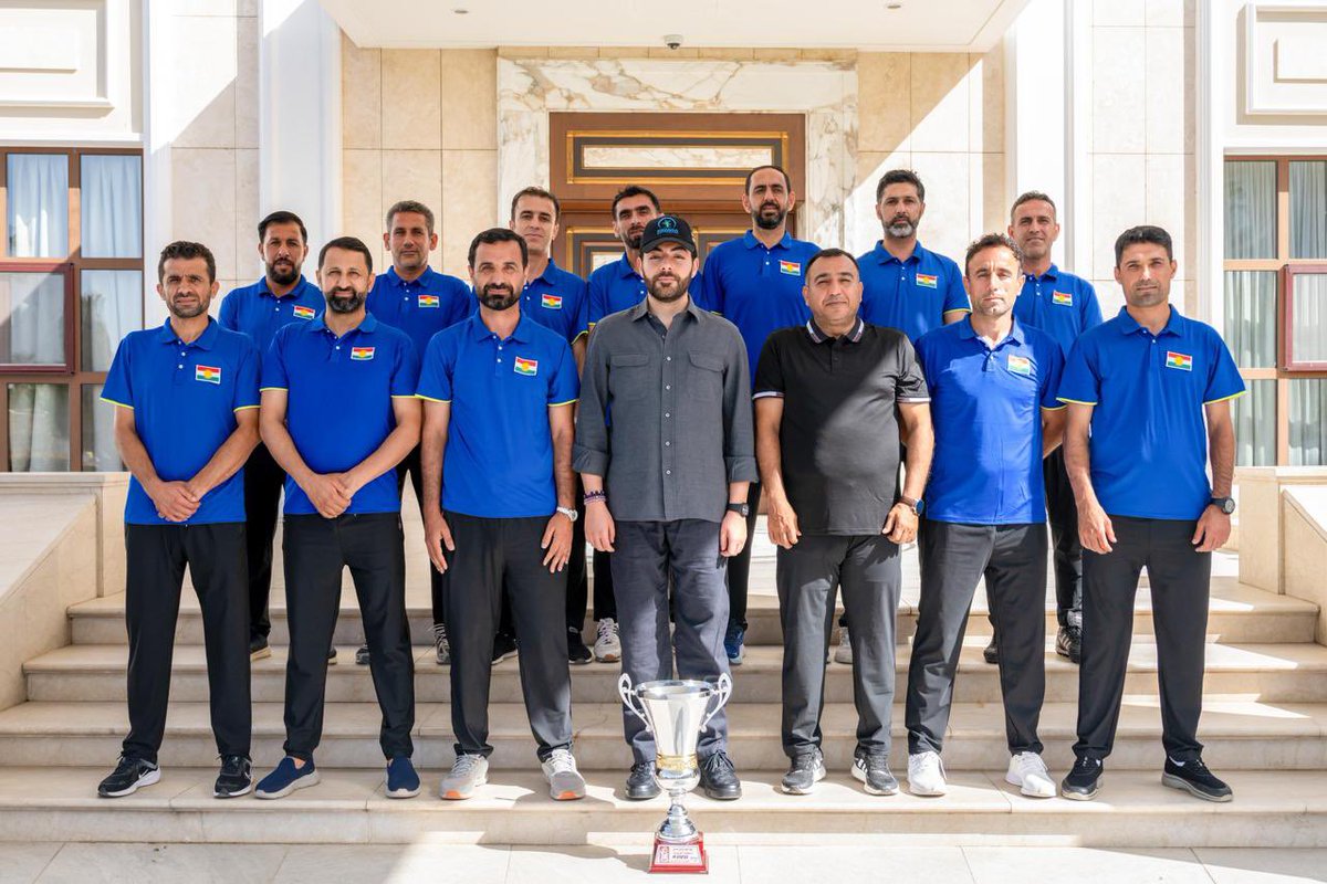 Barzi Abdulkader (@barziabdulkader) on Twitter photo Idris Nechirvan Barzani welcomed the veteran Erbil team, who proudly represented Kurdistan and were crowned champions at this year’s Arab Veterans Tournament in Tunisia.
The <a href="/RwangaFdn/">Rwanga Foundation</a> plays an active role in sustainable development, supporting sports enthusiasts, environmental Idris Nechirvan Barzani welcomed the veteran Erbil team, who proudly represented Kurdistan and were crowned champions at this year’s Arab Veterans Tournament in Tunisia.
The <a href="/RwangaFdn/">Rwanga Foundation</a> plays an active role in sustainable development, supporting sports enthusiasts, environmental