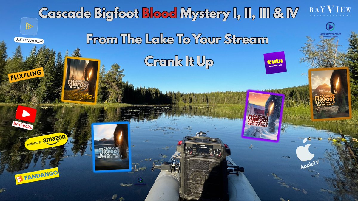 The Cascade Bigfoot Blood Mystery is available worldwide on all your favorite streaming services. 
If you want real Bigfoot and real alien contact, remote viewing, state of the art lie detection, hypnosis, mysterious blood and an incredible journey across the Pacific Northwest,