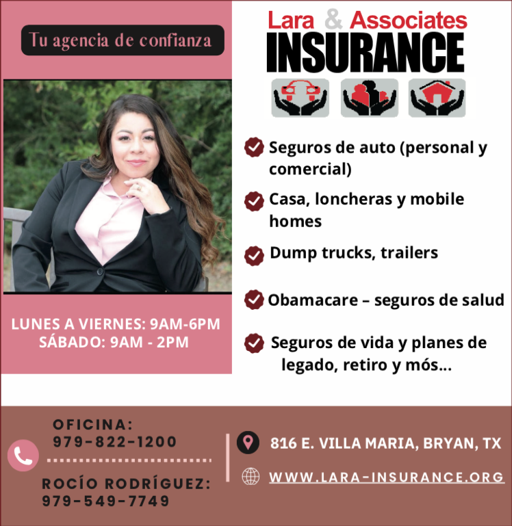 No olvides que Rocy de Lara &amp; Associates Insurance es tu asesora de confianza! Te asegura desde tu auto hasta tu lonchera!!!