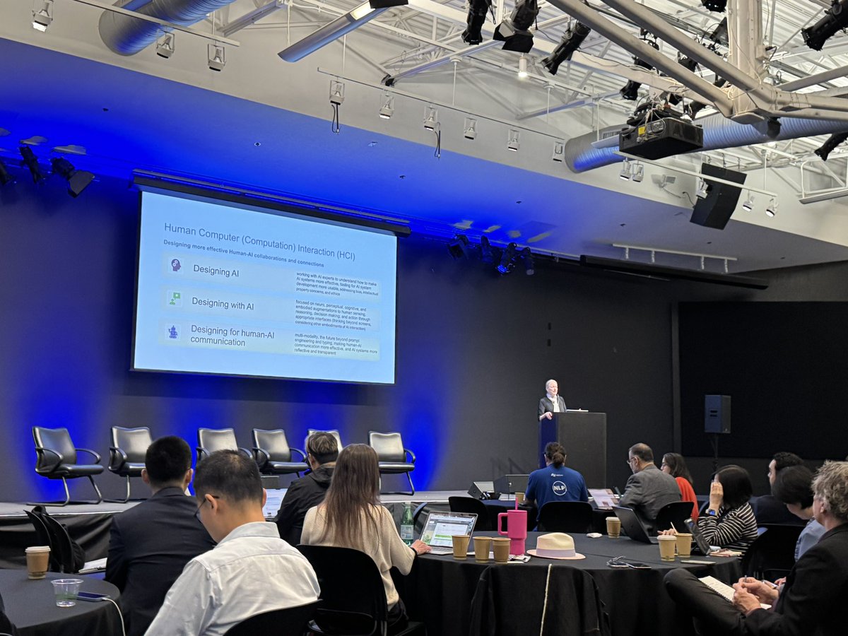 “Designing AI, designing with AI, designing for human-AI communication.” <a href="/xeeliz/">Elizabeth Churchill</a> at <a href="/mbzuai/">MBZUAI</a> Silicon Valley event.