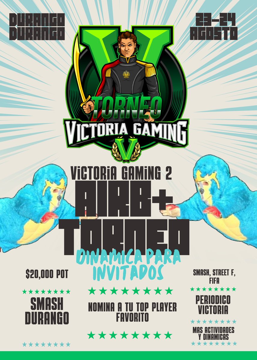 Vamos con nuestra primera dinámica 💚
Rentaremos un primer Airb para 10 jugadores invitados

Nómina a tu jugador favorito👀

El jugador debe poder confirmar asistencia al evento 

Gana hospedaje en airb + costo de torneo 🤩

Nómina a tu jugador favorito 
⬇️⬇️⬇️⬇️