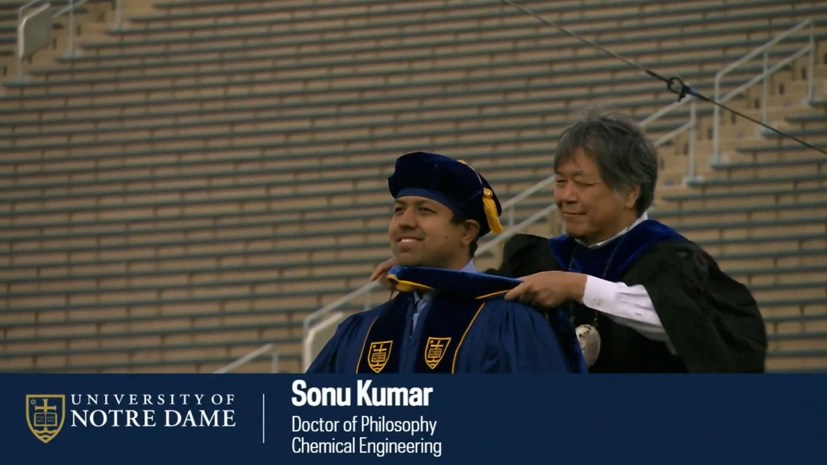 Chang Lab (@changlab_nd) on Twitter photo Congrats to Dr. Sonu Kumar on earning his Ph.D. in Chemical Engineering from <a href="/NotreDame/">University of Notre Dame</a>! An inspiring journey of dedication, innovation, and perseverance.
We’re proud to have him in the Chang Lab family. Wishing <a href="/sonu2ND/">Sonu Kumar</a> all the best ahead!
#NDgrad Congrats to Dr. Sonu Kumar on earning his Ph.D. in Chemical Engineering from <a href="/NotreDame/">University of Notre Dame</a>! An inspiring journey of dedication, innovation, and perseverance.
We’re proud to have him in the Chang Lab family. Wishing <a href="/sonu2ND/">Sonu Kumar</a> all the best ahead!
#NDgrad
