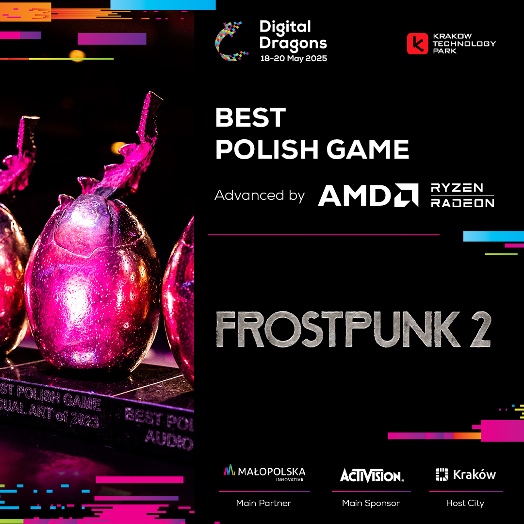 Digital_Dragons's tweet image. Drumroll, please... 🥁 Best Polish Game of 2024: Frostpunk 2 by @11bitstudios!