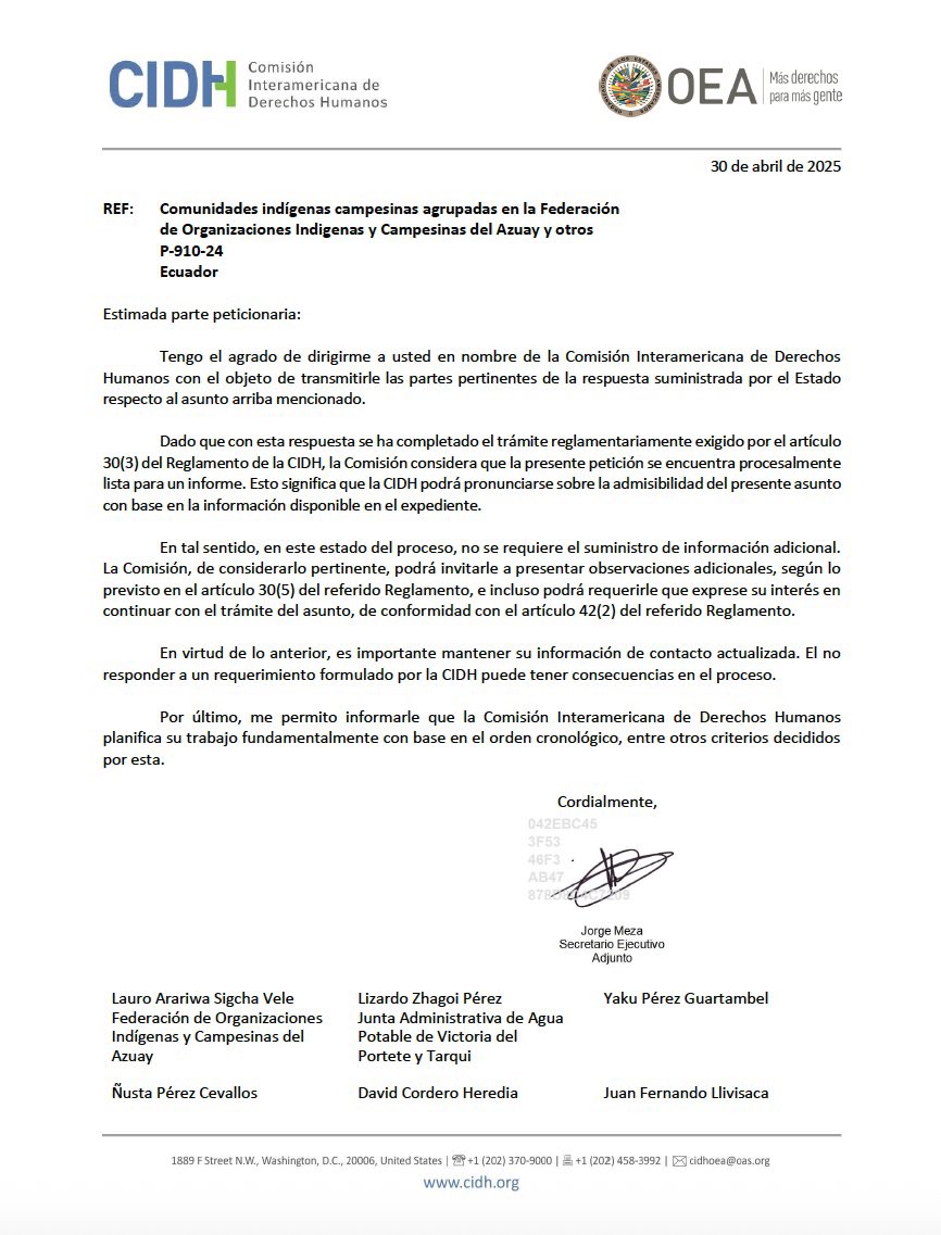 yakuperezg's tweet photo. ‼️ Los cantos de sirena del gobierno del Sr. #Noboa que anuncia haber concluido procesos de #ConsultaPrevia #ConsultaAmbiental en #Kimsakocha mal llamado #LomaLarga son tan falsarios y audaces. Ni militarizando Victoria del Portete pudieron hacer consulta previa y ambiental, la razón no pide fuerza. 
Mientras no decida la justicia de Cuenca su ejecución, así como la sentencia de la @CorteConstEcu que validó la Consulta Popular de Girón y Cuenca; y la decisión de la @CIDH que está en proceso de admisibilidad, los cuencanos/as no claudicaremos. Es más las comunidades defensoras del agua y el pueblo del Azuay resistirá al autoritarismo y defenderán el agua como a nuestras mismas vidas.
#ElAguaValeMásQueElOro
#KimsakochaResiste
#CuencaYaDecidió 
#GironYaDecidió
#SinOroVivimosSinAguaMorimos 
#LasConsultasSeRespetan