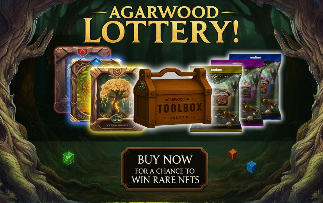 🎉 AGARWOODS LOTTERY – S15 is here!
🎟️ Price: 75 $WAX
🔢 Limit: 1,000 Tickets
⏳ Duration: 7 Days
🛒 Buy Now:
 neftyblocks.com/collection/aga…
🍀 Our most premium lottery yet: fewer fillers, BIGGER chances for rare NFTs! 💥
👇
🎁 MAIN LOTTERY PRIZES
🌱 Gyrinops Mystic – 55.7%
🌳 Seedling