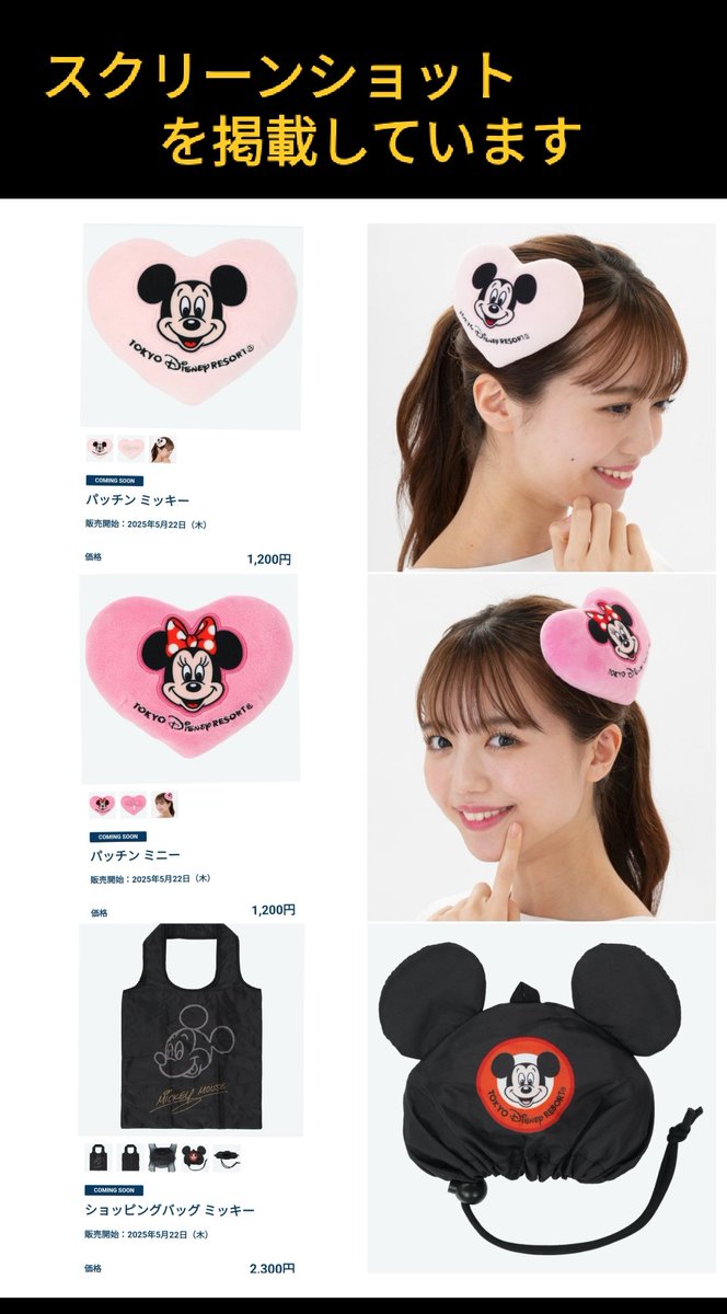 ミキミニ（大きな）パッチン,ミッキー 「イヤーハット（型）」収納