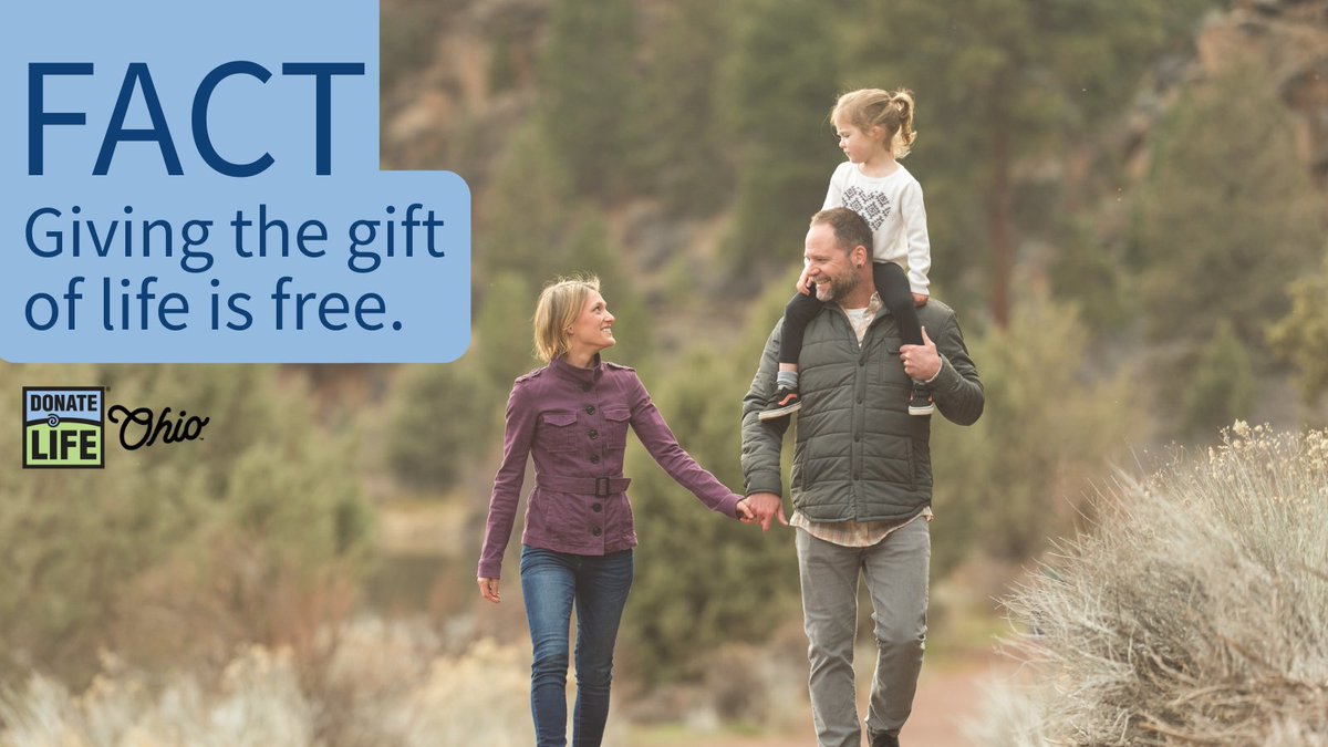 There are no costs to you or your family to be an organ, eye, and tissue donor! Register today at bit.ly/3xPSa39