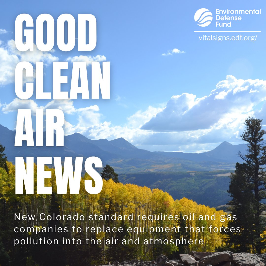 🌟 Big win for Colorado communities &amp; cleaner air! The state has adopted new standards to cut harmful emissions from oil &amp; gas operations. This move will protect public health, reduce climate pollution &amp; improve air quality for all Coloradans. Read more: bit.ly/3GWIbA9