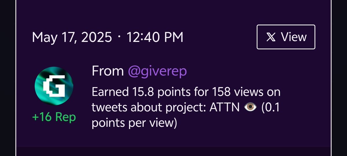 Those who are farming $REP
Dont stop keep liking, retweeting, Quoting.
💥Every Interaction you do🔥 Means= 1 $REP
Prove of my words are given below.
LFG🚀✨
<a href="/GiveRep/">GiveRep</a>
<a href="/ATTNtoken/">Attention 👁️</a>