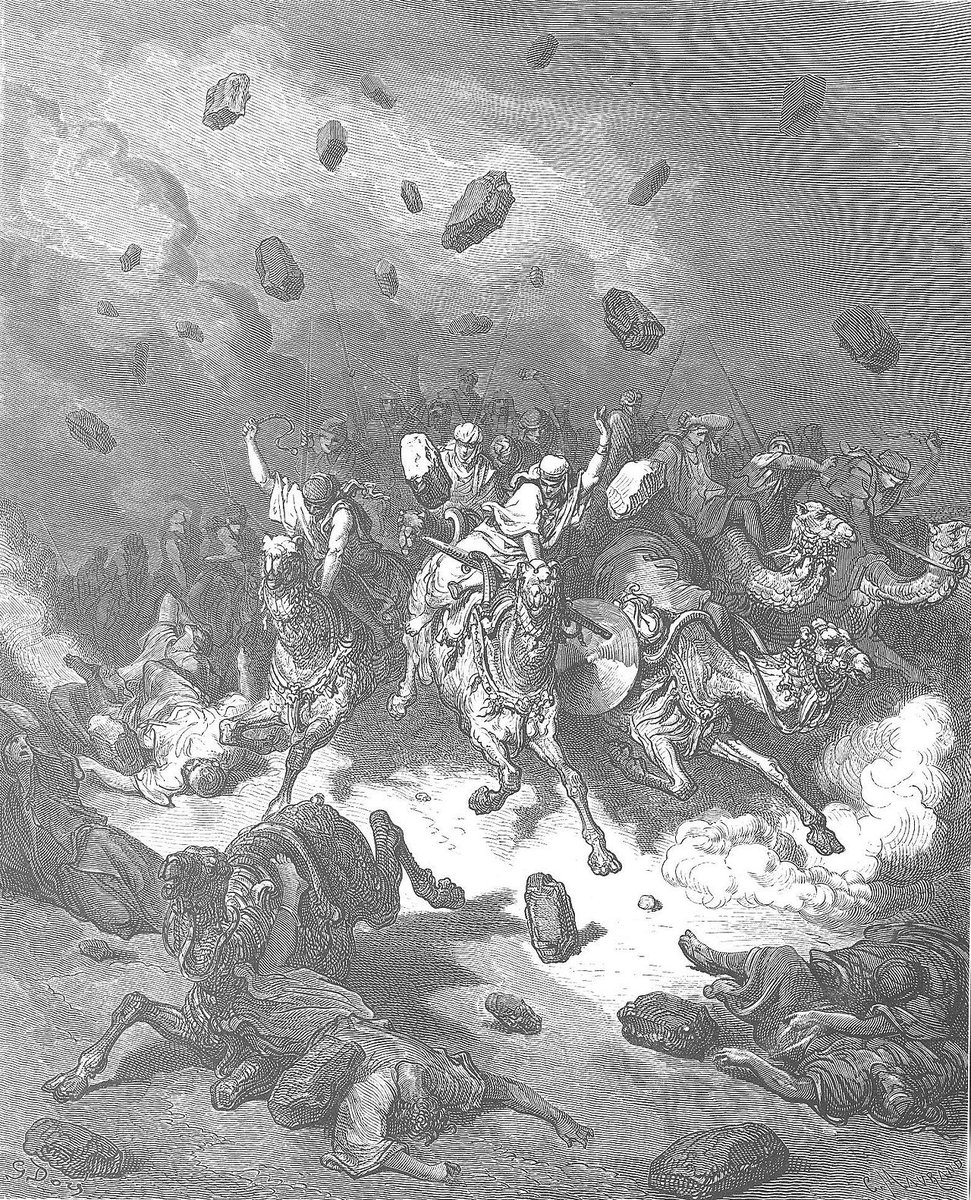 لوحة فنية بريشة الرسّام الفرنسي غوستاف دوريه، تُجسّد مشهد حشود الشعوب الأمورية ضد الإمبراطورية السومرية. وتُعدّ هذه الحملة أول مشروع توسّعي معروف للعرق السامي في التاريخ، الساميين انطلقوا من سوريا ليبلغوا ما يسمى اليوم بالوطن العربي .