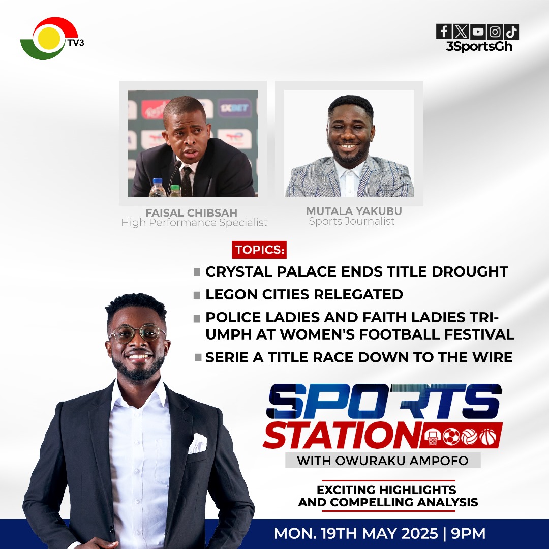#3Sports (@3sportsgh) on Twitter photo We have a special guest on #SportsStation tonight.
High Performance specialist <a href="/FaisalChibsah/">Faisal.A.Chibsah</a> sits alongside <a href="/Mutalayakubu10/">Mutala Yakubu๐ฌ๐ญ</a> and <a href="/_owurakuampofo/">Owuraku Ampofo</a>
You sure don't want to miss this. Join us on <a href="/tv3_ghana/">#TV3GH</a> at 9pm.
#3Sports We have a special guest on #SportsStation tonight.
High Performance specialist <a href="/FaisalChibsah/">Faisal.A.Chibsah</a> sits alongside <a href="/Mutalayakubu10/">Mutala Yakubu๐ฌ๐ญ</a> and <a href="/_owurakuampofo/">Owuraku Ampofo</a>
You sure don't want to miss this. Join us on <a href="/tv3_ghana/">#TV3GH</a> at 9pm.
#3Sports