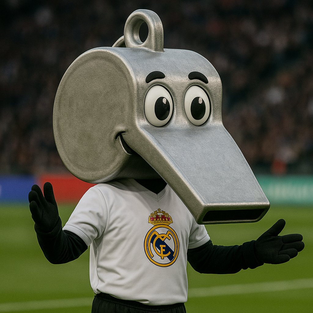 🚨🚨🚨 Exclusiva!!! 🚨🚨🚨

El Real Madrid, viendo el éxito de Cat, ha decidido crear una mascota. Se llamará Silbatín y se presentará en el mundial de clubes.