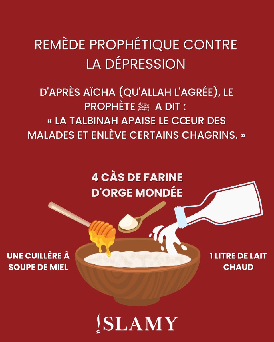 dicodumusulman's tweet photo. Un cœur apaisé par la Sounnah.
La talbinah n’est pas qu’un remède ancien…
C’est une recommandation prophétique pour apaiser tristesse et chagrin.
Simple à préparer. Puissante par ses effets.
Essaie-la bi idhnillah.
#Talbinah #RemedeProphétique #Sounnah #Islamy #santémusulmane #dépression #remèdesnaturels