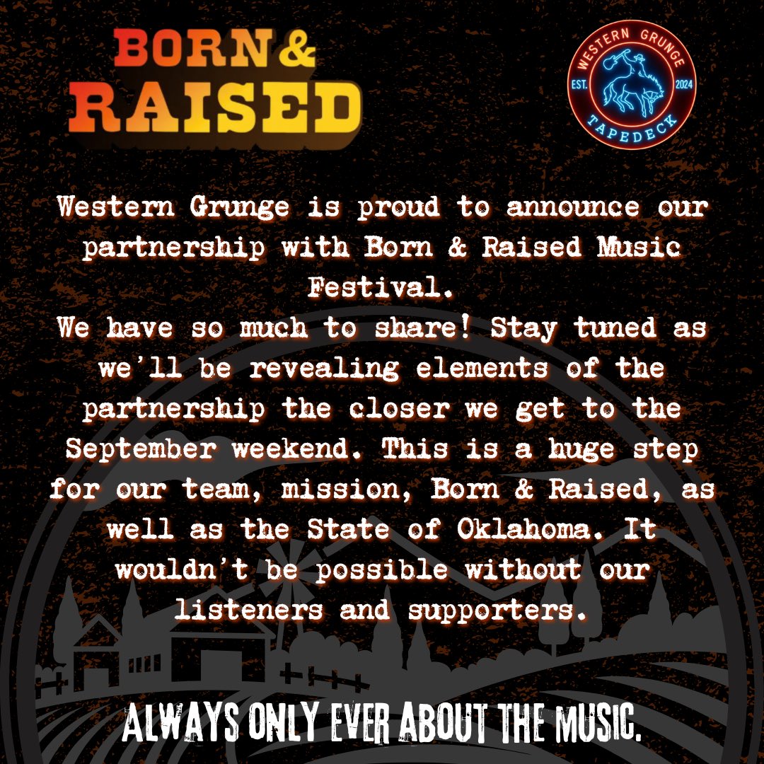 WesternGrungeTD's tweet image. 🚨 BIG NEWS FOR THE WGT CREW! 🚨
We are so excited to share this partnership and deeply grateful for y’all believing in us. Nothing would be possible without your support. Keep an eye out for further updates! 👀❤️🔥
