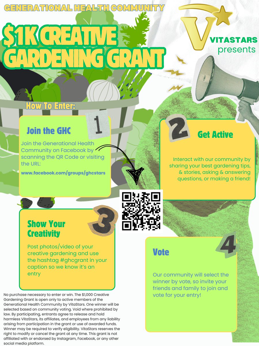 Our $1K Gardening Grant is live! This is an opportunity for everyone to show off your creative gardening skills, teach our members your tips &amp; tricks, by posting you’ll be entered to win a $1K Grant to help you continue to feed your community!

Join here: facebook.com/groups/ghcstars