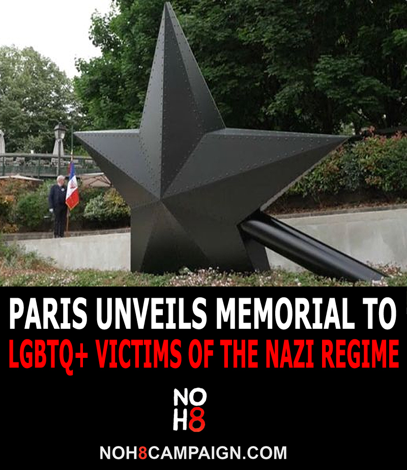 "Historical recognition means saying 'this happened' and 'we don't want it to happen again'" The monument—a massive steel star designed by French artist Jean-Luc Verna—serves as a tribute to LGBTQ+ individuals persecuted under the Nazi regime and throughout history #NOH8