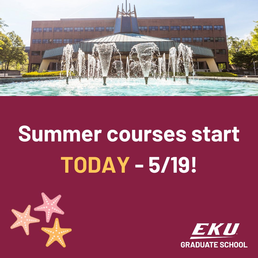 Happy first day to our summer semester Colonels! We hope you've had a great start!

#EKU #EKUGraduateSchool