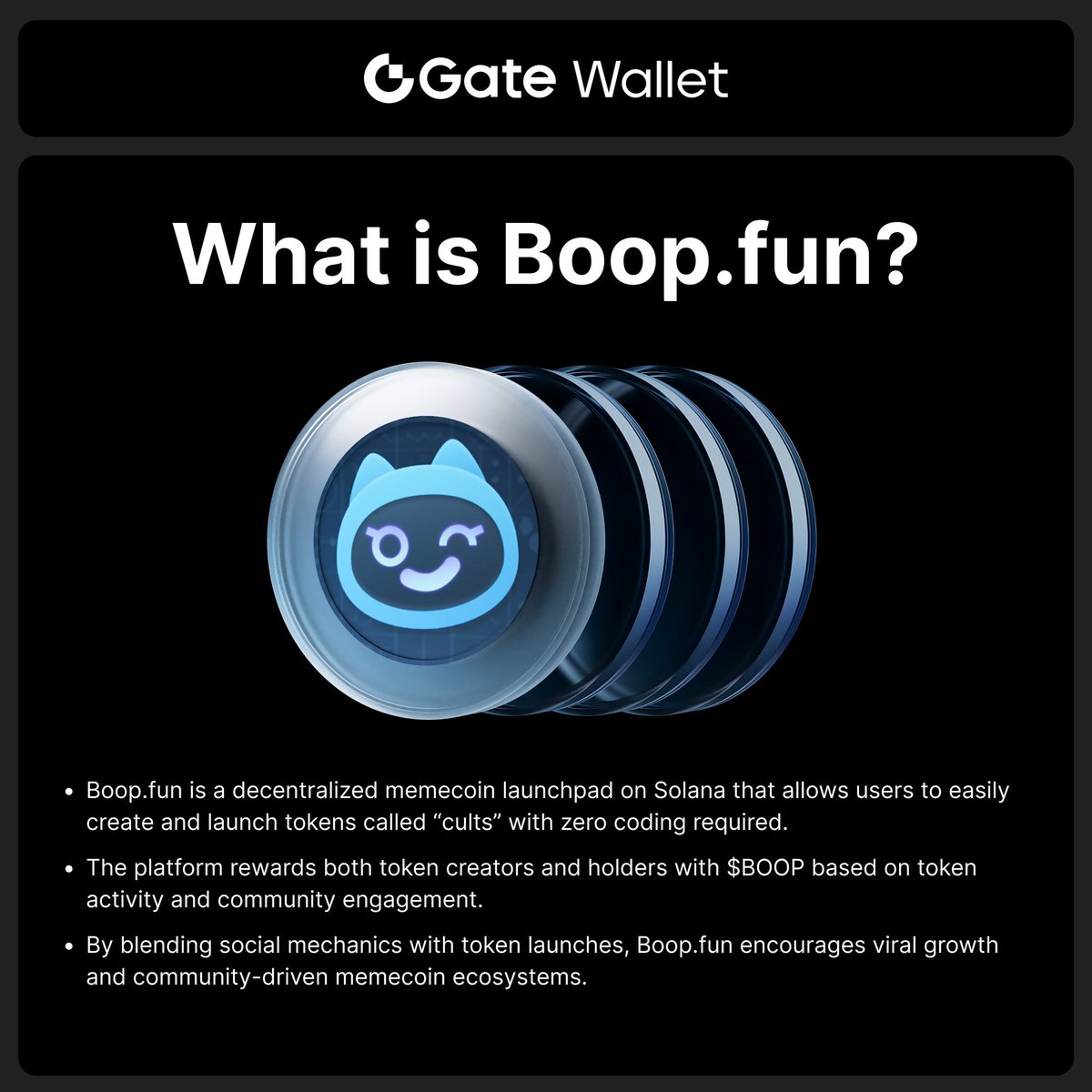 DeICONnic's tweet photo. What is $BOOP ⁉️
Follow @GateWallet
Share your views on @boopdotfun
#GateWalletFAQ $BOOP #meme https://t.co/VXXRE35gEu