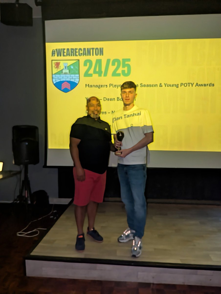 CantonFballClub's tweet photo. @IvinsShay Reserve Team Managers POTS and in hatrick of awards, Mr @crowe_rio scooped this one..
No doubt in the lads ability and potential, another example of a the fantastic environment we provide for young players to thrive #WeAreCanton 💛💙 https://t.co/sX321kSH6N