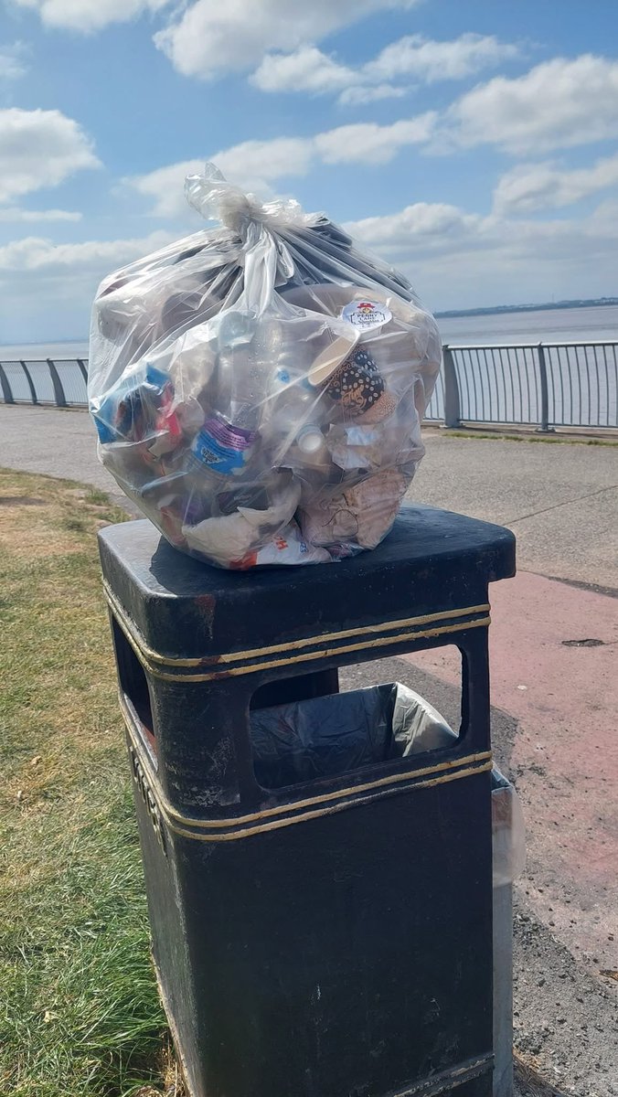 Otterspool Park is great when the suns shining - just unfortunate people dump their food remains and packaging after their picnics 

- if the bins are full take it home 

- you brought it with you so you can take it home with you 

#litterpicking #cleanup #litter #pennylane