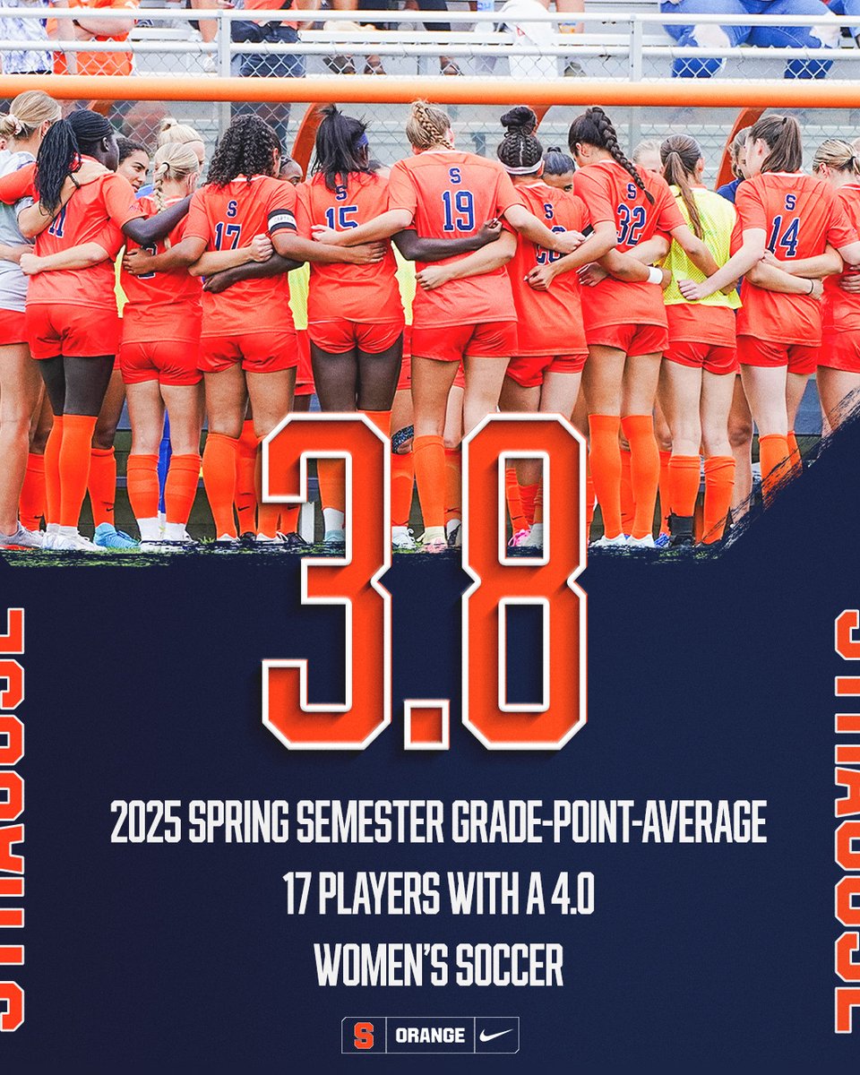 🍊Women's soccer posted the department's top spring semester grade-point-average!⚽️