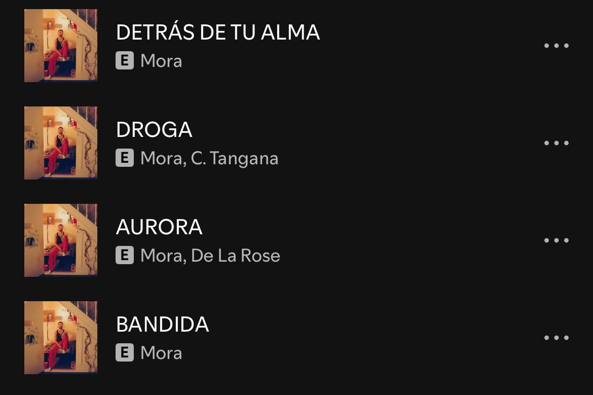 j4virw_'s tweet photo. Mis favoritas del nuevo disco de Mora https://t.co/4LuvKs0PJB