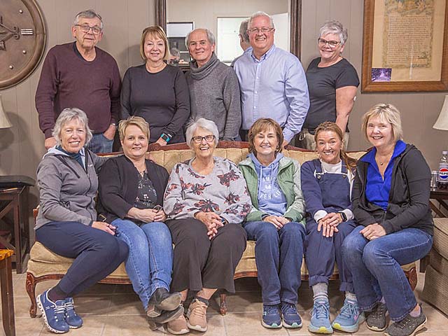 On the eve of the 2025 AGM, there was plenty of behind-the-scenes activity by the Registration Team (pictured here with a few added helpers). For more photos of what they got up to, go to nbsrt.org/agm-eve-2025/